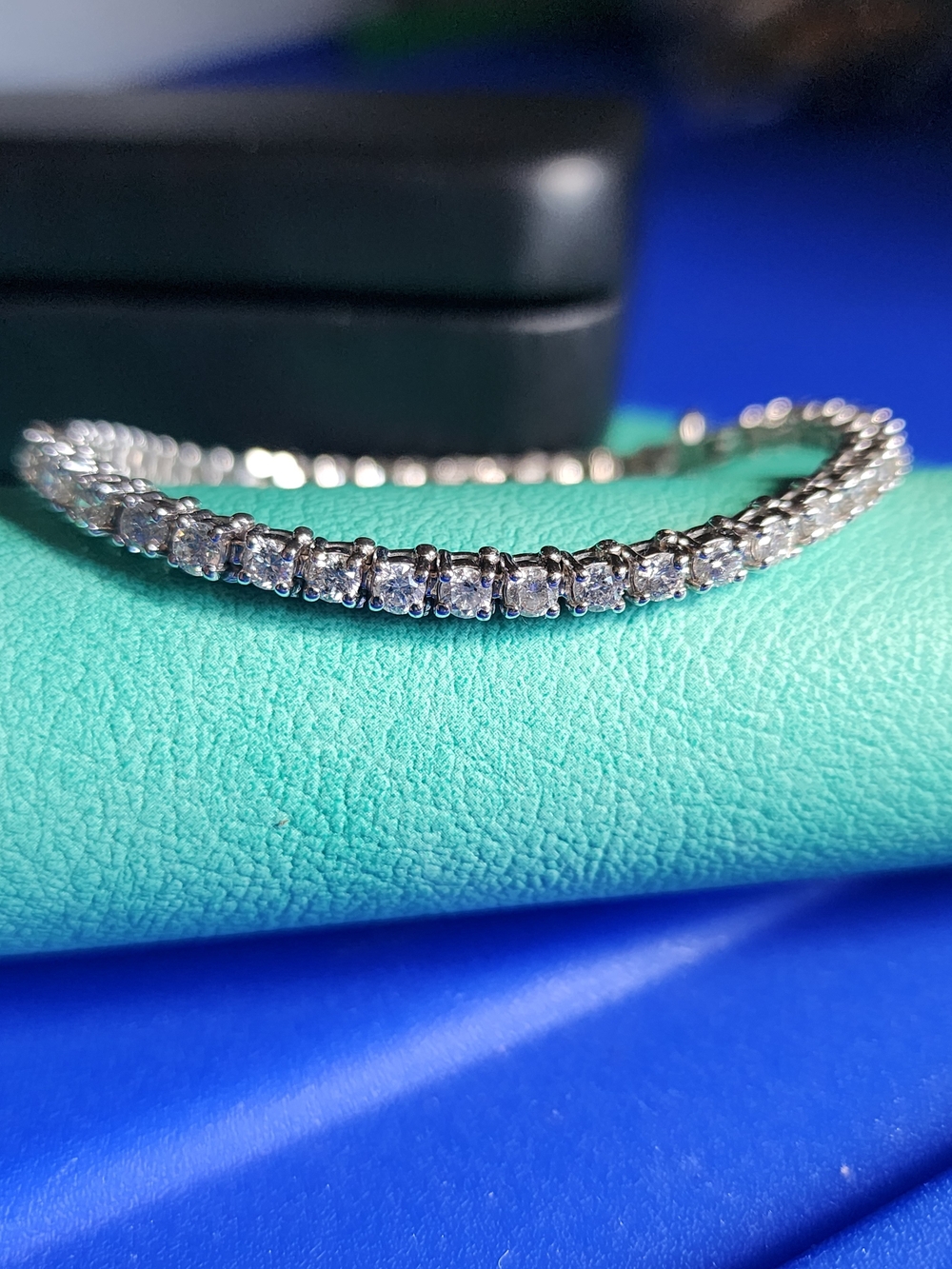 5 CARAT DIAMOND TENNIS BRACELET 14K WHITE GOLD SETTING